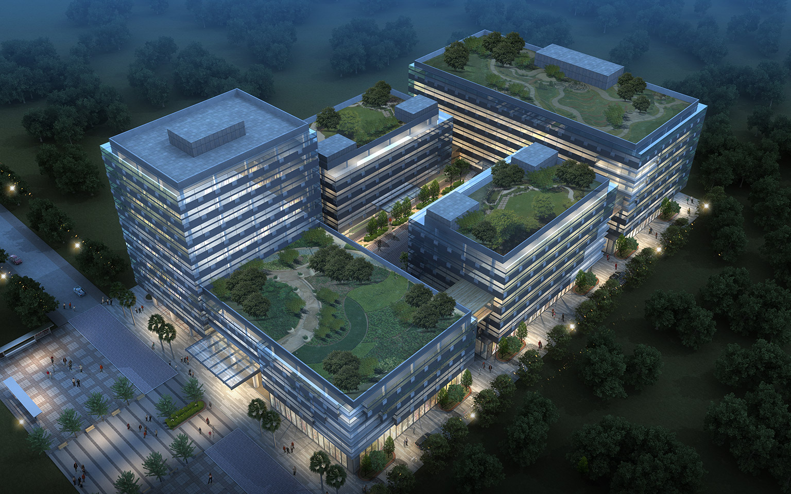 电子公司总部产业园规划设计案例1